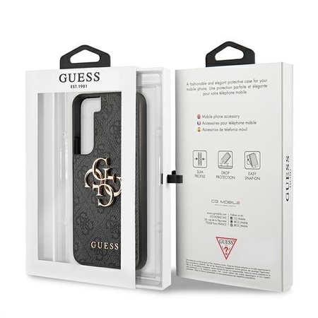 Guess 4G Big Metal Logo - Etui Samsung Galaxy S22 (szary)