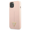 Guess Silicone Triangle Logo - Coque pour iPhone 13 mini (rose)