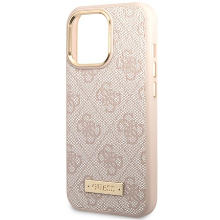 Guess 4G Logo Plate MagSafe - Coque iPhone 14 Pro Max (rose)