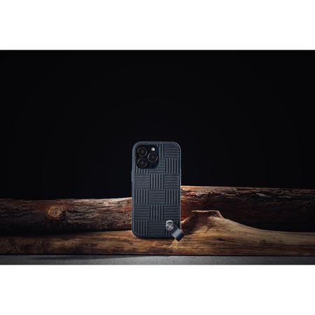 Moshi Altra - Pouzdro s odnímatelnou šňůrkou na iPhone 13 Pro Max (antibakteriální NanoShield™) (modré)