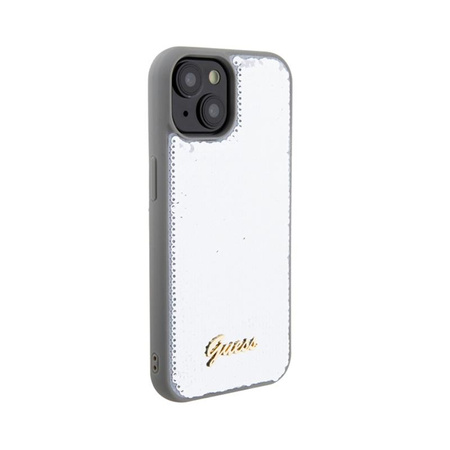 Guess Sequin Script Metal - iPhone 15 Case (silver)