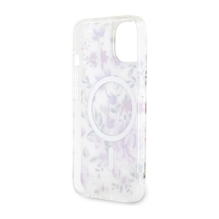 Guess Flower MagSafe - iPhone 14 Case (Transparent)