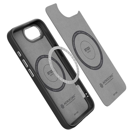 Spigen Enzo Aramid MagSafe - Étui pour iPhone 16e (Noir)