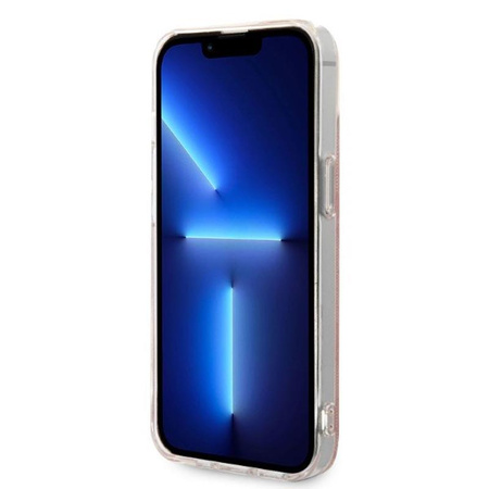 Guess Bundle Pack MagSafe 4G - MagSafe iPhone 14 case + charger set (pink/gold)