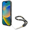 Guess IML Glitter With Pearl Strap MagSafe - iPhone 16 Pro Tasche (schwarz)