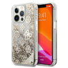 Guess Peony Liquid Glitter - Etui iPhone 13 Pro Max (złoty)
