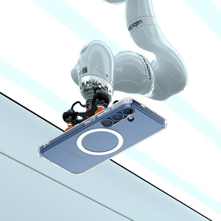 Spigen Ultra Hybrid MagSafe - étui pour Samsung Galaxy S25 (transparent / blanc)