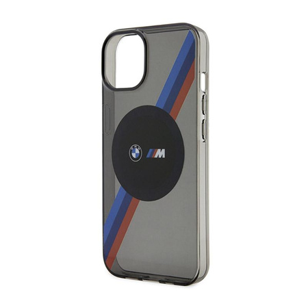 BMW Tricolor Stripes MagSafe - pouzdro pro iPhone 14 (šedé)