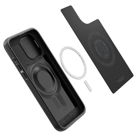 Spigen Optik Armor MagSafe - Gehäuse für iPhone 15 Pro (Schwarz)