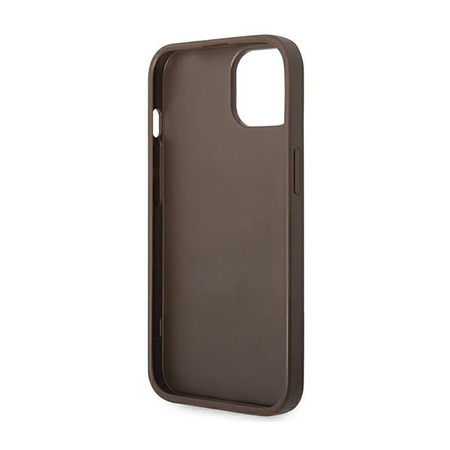 Guess 4G Bottom Stripe Metal Logo Collection - iPhone 14 Case (brown)