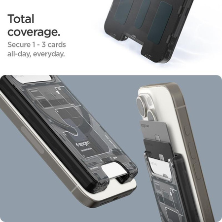 Spigen Ultra Hybrid MagSafe Wallet - Portefeuille magnétique (Zero One)