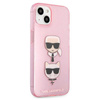 Karl Lagerfeld Glitter Karl & Choupette Head - iPhone 13 mini Case (pink)