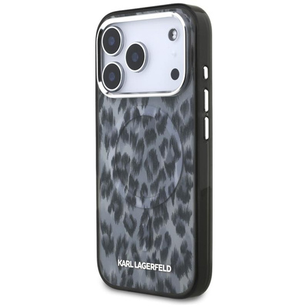 Karl Lagerfeld IML Leopard Pattern MagSafe - Pouzdro pro iPhone 17 Pro (černé)