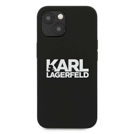 Karl Lagerfeld Silicone Stack Logo - pouzdro pro iPhone 13 mini (černé)