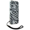 Karl Lagerfeld IML Zebra Pattern & Cord - Hülle für iPhone 16 (schwarz)