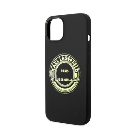 Karl Lagerfeld Silicone RSG - pouzdro pro iPhone 14 Plus (černé)