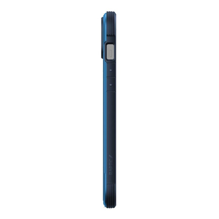 X-Doria Raptic Shield - Coque en aluminium pour iPhone 14 Plus (testée pour une chute de 3m) (Bleu marine)