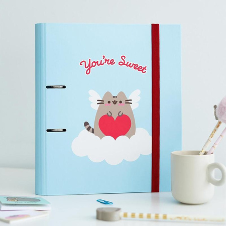 Pusheen - A4-Ordner aus der Purrfect Love Kollektion (2 Ringe, Gummiband)