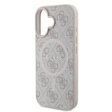 Guess 4G Ring Classic Logo MagSafe - Pouzdro iPhone 16 Plus (růžové)