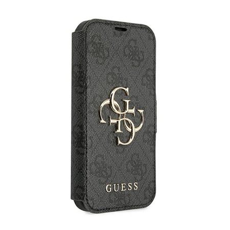 Guess Booktype 4G Big Metal Logo - iPhone 13 Pro Max tok (szürke)