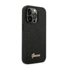 Guess Glitter Flakes Metal Logo Case - iPhone 14 Pro Max tok (fekete)