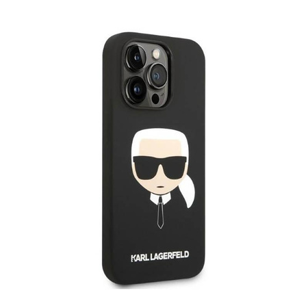 Karl Lagerfeld Silicone Iconic Karl`s Head MagSafe - iPhone 14 Pro Tasche (schwarz)