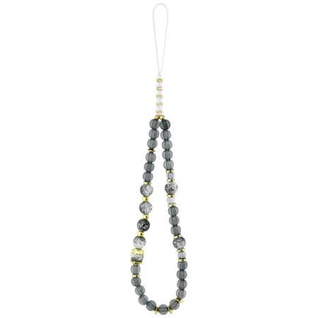 Guess IML Flowers Electro Pearl Strap MagSafe - Hülle iPhone 17 Pro (schwarz)