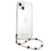 Guess White Pearl Strap - Case iPhone 15 / 14 / 13 (Clear)