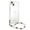 Guess White Pearl Strap - Etui iPhone 15 / 14 / 13 (przezroczysty)