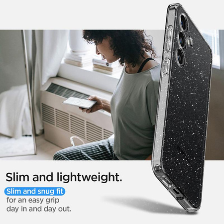 Spigen Liquid Crystal Glitter - pouzdro pro Samsung Galaxy S24+ (průhledné)