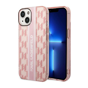 Karl Lagerfeld Mono Vertikaler Streifen - iPhone 14 Plus Tasche (rosa)