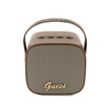 Guess Mini Bluetooth Speaker 4G Leather Script Logo with Strap - Bluetooth Speaker V5.3 (hnědý)