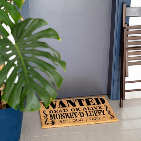 WYCIERACZKA POD DRZWI WEWNĘTRZNA, Kokosowa, z Napisem Monkey Luffy do Butów, 40x60