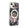 Guess Flower MagSafe - Coque pour iPhone 14 Plus (Noir)