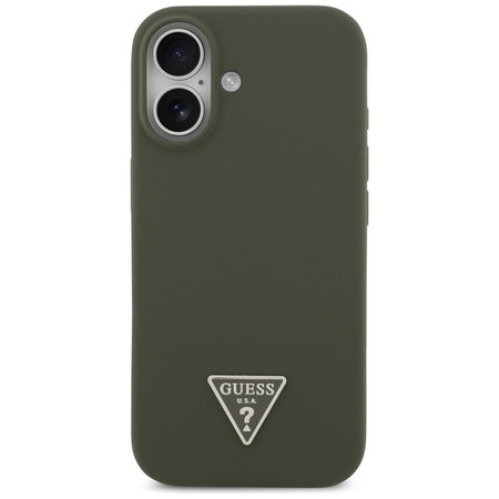 Guess Silicone Triangle Logo MagSafe - Case iPhone 17 (khaki)