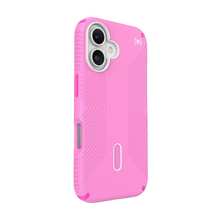 Speck Presidio2 Grip ClickLock & MagSafe - iPhone 16 Tasche (True Pink / Shocking Pink / Weiß)