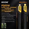 WEKOME WDC-191 Mecha Series - propojovací kabel USB-C na Lightning PD 20W 1 m (žlutý)