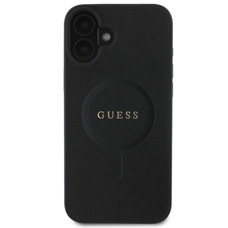 Guess Saffiano Classic Logo MagSafe - iPhone 16 Plus Case (black)