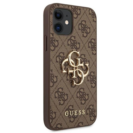 Guess 4G Big Metal Logo - iPhone 12 mini case (brown)