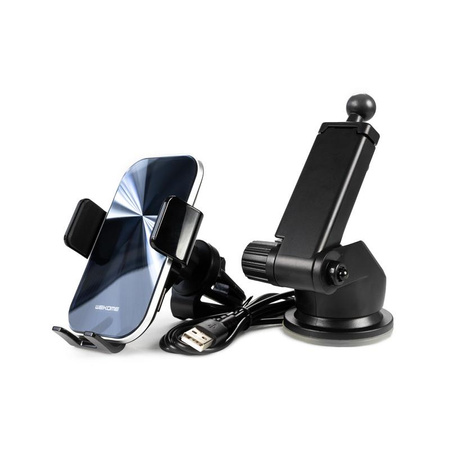 WEKOME WP-U203 K Captain Series - Car holder with 15W wireless charging (Black)