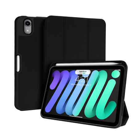 Crong FlexFolio - Étui pour iPad mini 6 (2021) avec Apple Pencil (noir)
