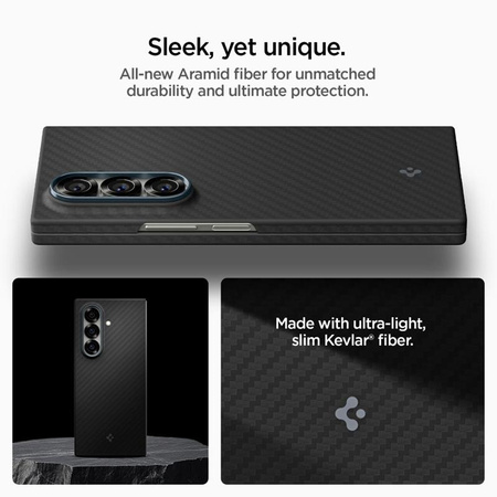 Spigen Airskin Aramid - Etui pour Samsung Galaxy Z Fold 7 (Noir)