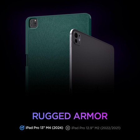 Spigen Urban Fit - Pouzdro pro iPad Pro 13" (M4, 2024) (Midnight Green)