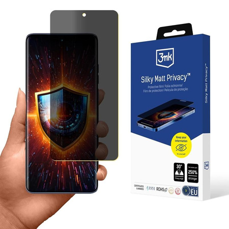 3mk Silky Matt Privacy - Matte Sichtschutzfolie für Motorola Edge 60 Fusion