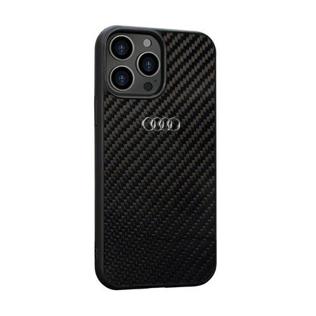 Audi Carbon Fiber - Tasche für iPhone 13 Pro Max (Schwarz)