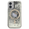 Hello Kitty Liquid Glitter Fever MagSafe - Hülle für iPhone 16 (schwarz/gold)