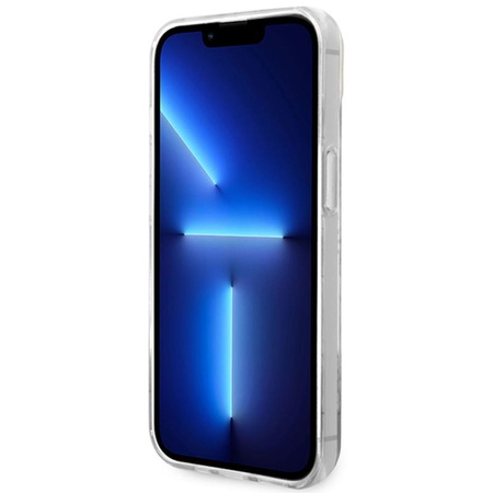 Guess 4G Stripe Script Logo Galvanizált minta - iPhone 14 tok (arany)