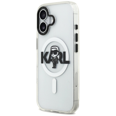 Karl Lagerfeld IML Karl Sketch Logo MagSafe - Custodia per iPhone 17 (trasparente)