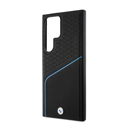 BMW Signature Leather Textured & Line MagSafe - Étui Samsung Galaxy S24 Ultra (noir)