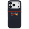 Custodia MagSafe in silicone Red Bull con logo orizzontale centrato per iPhone 17 Pro (blu navy)